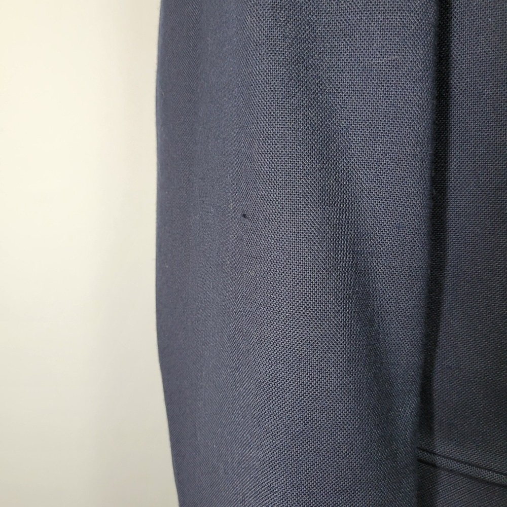 VTG Stafford Men's Sport Coat Blazer Two Button Navy Blue Polyester Wool Sz 48R‎ - Picture 9 of 15